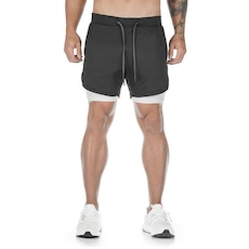 Bermuda Shorts De Compressão Masculino De Lycra Para Treino