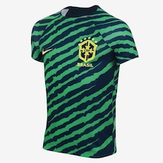 Camiseta do Brasil Nike Pré-Jogo - Infantil