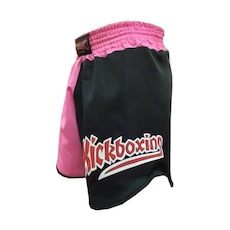 Calção / Short Muay Thai - Traditional - Feminino - Preto/Rosa