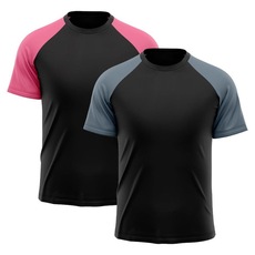 Camiseta Whats Wear Raglan Dry Fit com Proteção Solar UV - Masculina - 2 Unds