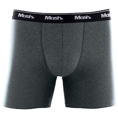 Cueca Boxer Longa Mash Masculina Cotton Algodão Elástico