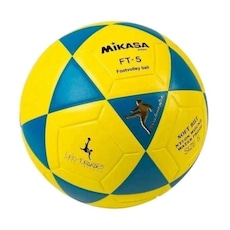 Chaveiro Mikasa Bola de Futevolei FT-5 Preto e Amarelo