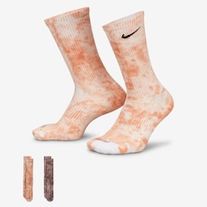 Kit de Meias Cano Alto Nike Cushioned Tie-Dye Crew - 2 Pares - Adulto