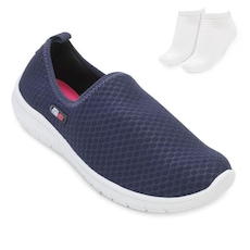 Tênis Actvitta Slip On + 1 Par de Meias - Feminino