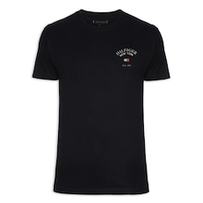 Camiseta Tommy Hilfiger Mono Type Chest Stripe Masculina - Preto