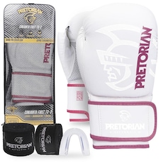 Kit Luvas de Boxe e Muay Thai Pretorian Fx2 + Bandagem + Bucal