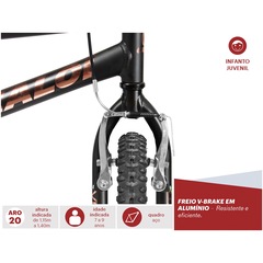 Bicicleta Caloi Expert - Aro 20 - Freios V-Brake - Infantil - Foto 3