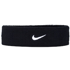 Testeira Nike Swoosh Headband - Azul Marinho com Rosa-Azul Marinho / Rosa-R1 - Foto 1