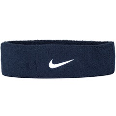 Testeira Nike Swoosh Headband - Azul Marinho com Rosa-Azul Marinho / Rosa-R1 - Foto 1