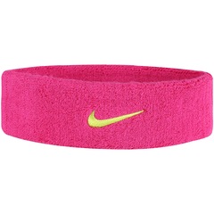 Testeira Nike Swoosh Headband - Azul Marinho com Rosa-Azul Marinho / Rosa-R1 - Foto 1