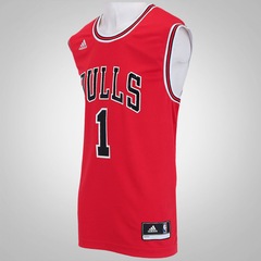 Camiseta Regata adidas NBA Chicago Bulls Road Rose - Masculina - Foto 4