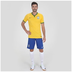 Camisa  do Brasil Amarela Nike Jogador 2014 s/n° Masculina - Foto 4