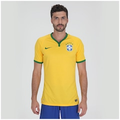Camisa  do Brasil Amarela Nike Jogador 2014 s/n° Masculina - Foto 1