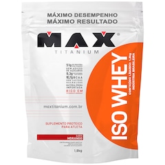 Whey Protein Isolado Max Titanium Iso Whey - Morango - 1,8Kg - Foto 1