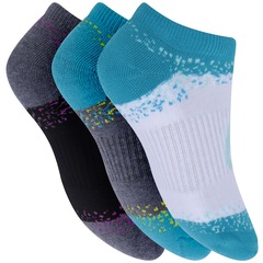 Meia Asics Abby No Show Kit com 3 pares - Adulto - Foto 2