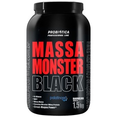 Hipercalórico Probiótica Massa Monster Black - Baunilha - 1,5Kg - Foto 1