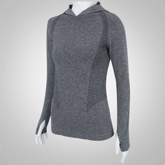 Camiseta Manga Longa com Capuz Oxer Seamless - Feminina - Foto 3