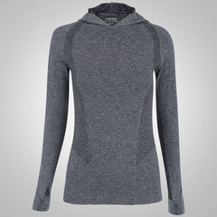 Camiseta Manga Longa com Capuz Oxer Seamless - Feminina - Foto 1
