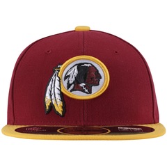 Boné Aba Reta New Era Washington Redskins NFL - Fechado - Adulto - Foto 1