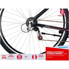 Bicicleta Schwinn Chicago Aro 700c - V-Brake - Câmbios Shimano - 21 Marchas - Masculina - Foto 5