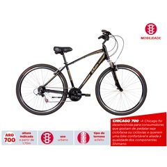Bicicleta Schwinn Chicago Aro 700c - V-Brake - Câmbios Shimano - 21 Marchas - Masculina - Foto 7