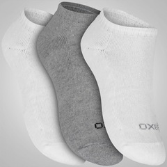 Kit de Meias Oxer Sapatilha com 3 Pares - 34 a 38 - Adulto - Foto 3