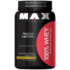 100% Whey 900G - Baunilha - Max Titanium - Foto 1