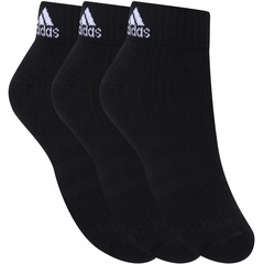 Kit de Meia adidas Ankle MID Cushion 3S com 3 Pares - Adulto - Foto 3