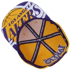 Boné Aba Reta adidas Los Angeles Lakers NBA Flat - Snapback - Adulto - Foto 6