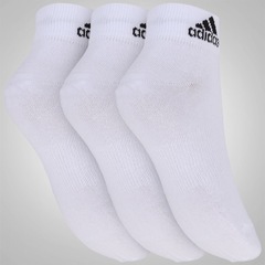 Kit de Meias adidas Ankle MID Thin com 3 Pares - Adulto - Foto 2