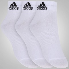 Kit de Meias adidas Ankle MID Thin com 3 Pares - Adulto - Foto 3