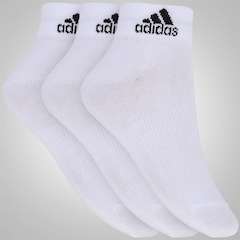 Kit de Meias adidas Ankle MID Thin com 3 Pares - Adulto - Foto 1