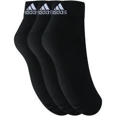Kit de Meias adidas Ankle MID Thin com 3 Pares - Adulto - Foto 3