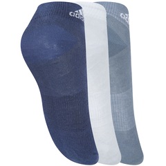 Kit de Meias adidas Ankle MID Thin com 3 Pares - Adulto - Foto 2