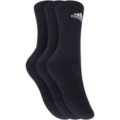 Kit de Meias Cano Alto adidas Crew Cushion 3S com 3 Pares - Adulto - Foto 2
