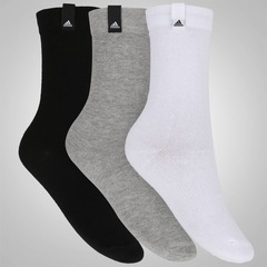Kit de Meias adidas Crew Tag com 3 pares - Adulto - Foto 1