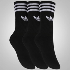 Kit de Meias adidas Solid Crew - Adulto - Foto 2