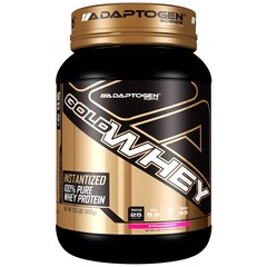 Whey Protein Adaptogen Science Gold Whey - Morango - 909g - Foto 1