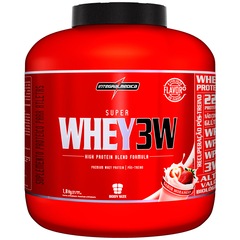 Whey Protein Integralmédica Morango 3W Super - 1,8Kg - Foto 1