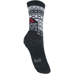 Meia Cano Alto Reebok CrossFit Eng X Stripe Crew - Masculina - Foto 2