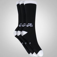 Kit de Meias Nike SB Crew com 3 Pares - Adulto - Foto 1