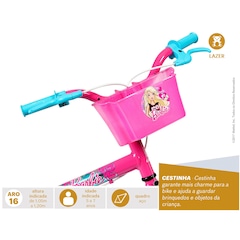 Bicicleta Caloi Barbie - Aro 16 - Freio Cantilever - Feminina - Infantil - Foto 2