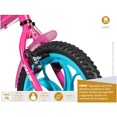 Bicicleta Caloi Barbie - Aro 16 - Freio Cantilever - Feminina - Infantil - Foto 3