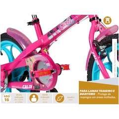 Bicicleta Caloi Barbie - Aro 16 - Freio Cantilever - Feminina - Infantil - Foto 6