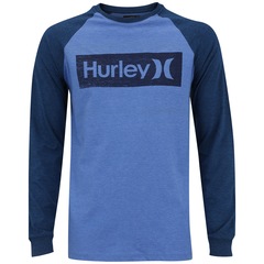 Camiseta Manga Longa Hurley Rectangle - Masculina - Foto 1