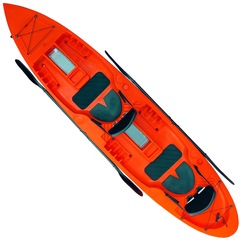 Caiaque Duplo com 1 Par de Remos Caiaker New Foca Standard - Foto 2