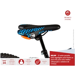 Bicicleta Caloi Hot Wheels - Aro 20 - Freio V-Brake - Câmbio Traseiro Shimano - 7 Marchas - Infantil - Foto 2