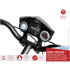 Bicicleta Caloi Hot Wheels - Aro 20 - Freio V-Brake - Câmbio Traseiro Shimano - 7 Marchas - Infantil - Foto 4