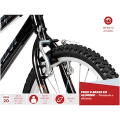 Bicicleta Caloi Hot Wheels - Aro 20 - Freio V-Brake - Câmbio Traseiro Shimano - 7 Marchas - Infantil - Foto 5