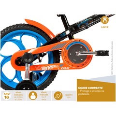 Bicicleta Caloi Hot Wheels - Aro 16 - Freio Cantilever - Infantil - Foto 2